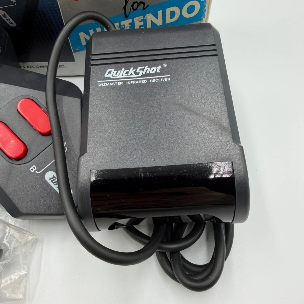 QuickShot Wizmaster Wireless NES Controller Nintendo Infrared Receiver In Box